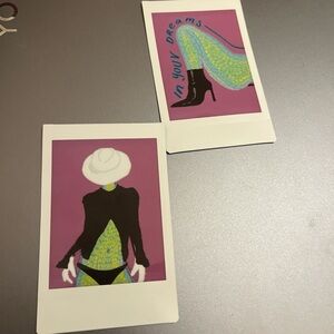 Artistic Polaroid Prints with Fashion Illustrations